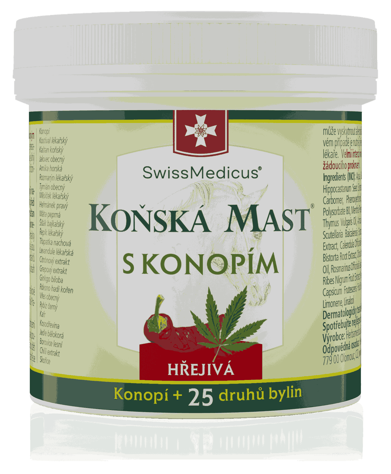 Koňská Mast s konopím hřejivá 250 ml