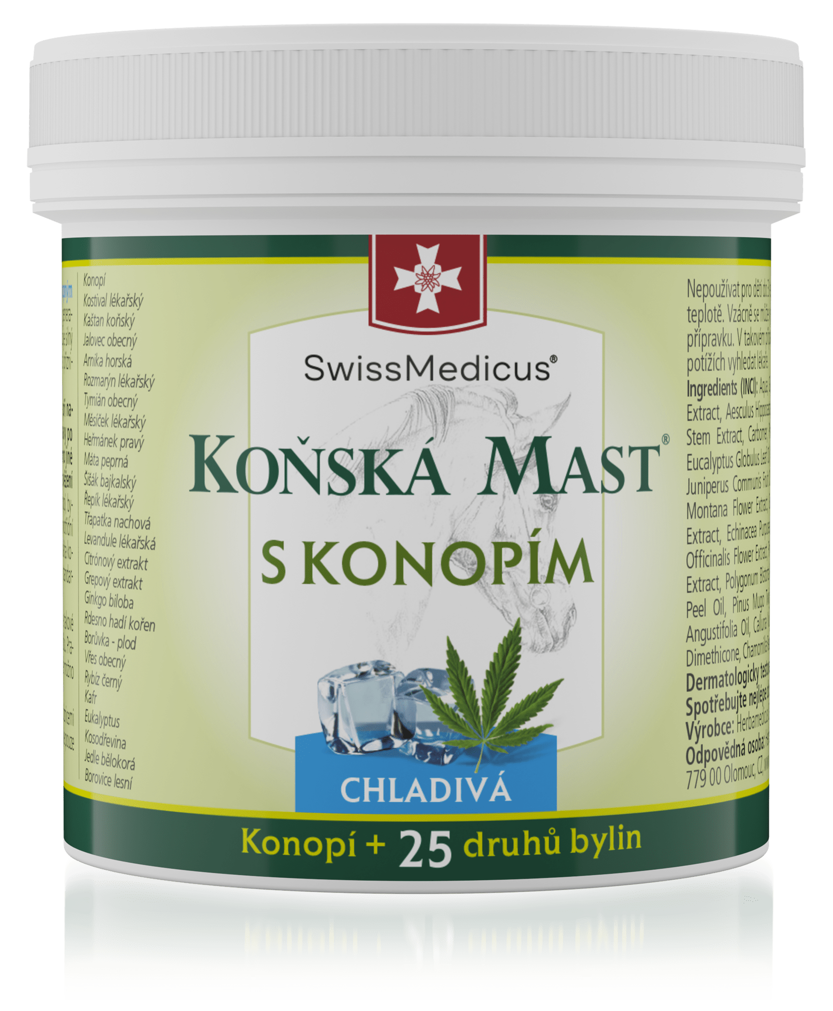 Koňská Mast s konopím chladivá 250 ml