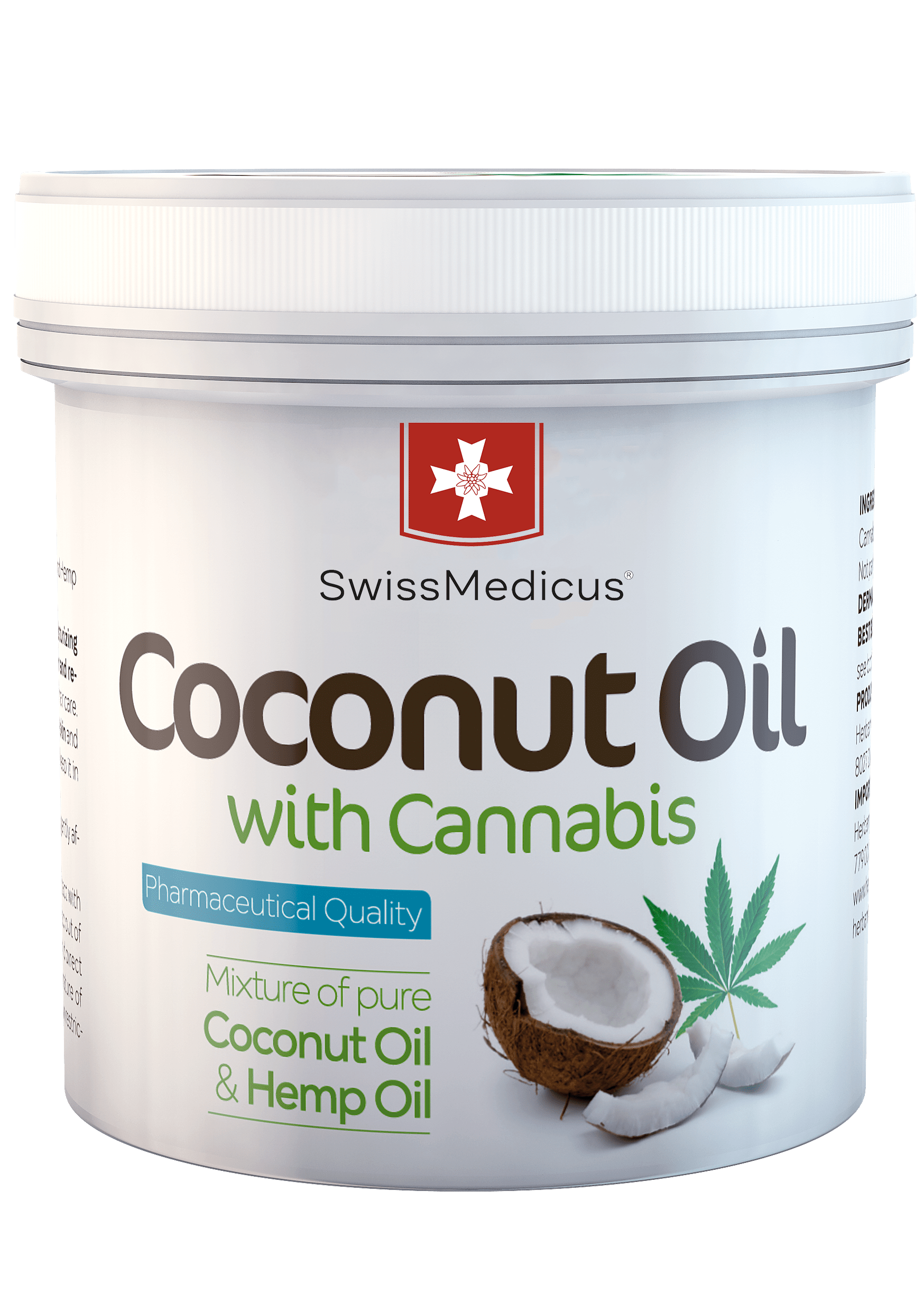 Coconut oil with hemp for skin use 250 ml