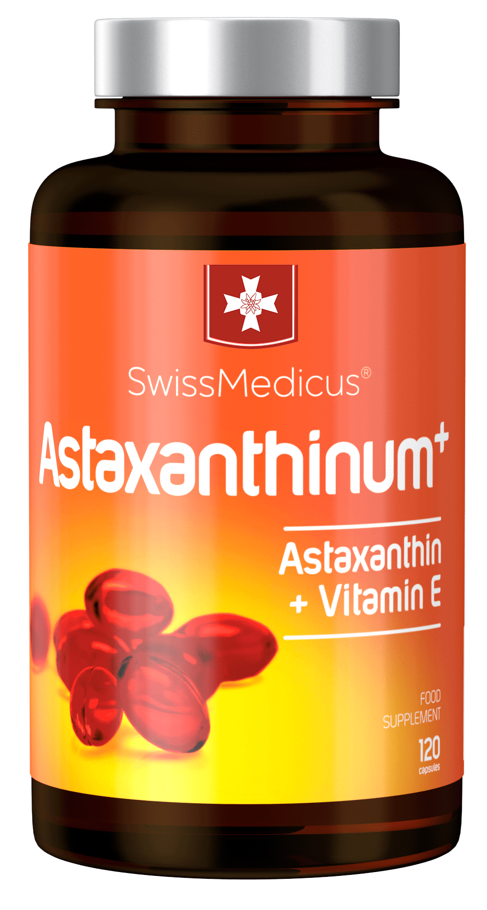 Astaxanthinum + plus witamina E 120 kaps.