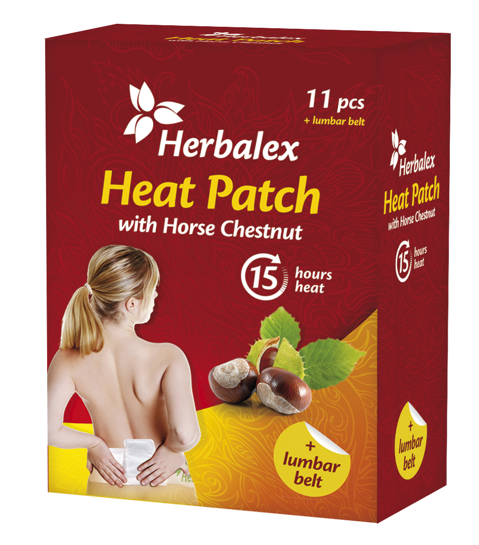 Heat patches with Horse Chestnut 11 pcs + lumbar belt